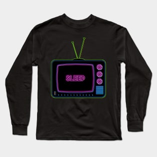 Retro TV | Sleep | Pop Art Long Sleeve T-Shirt